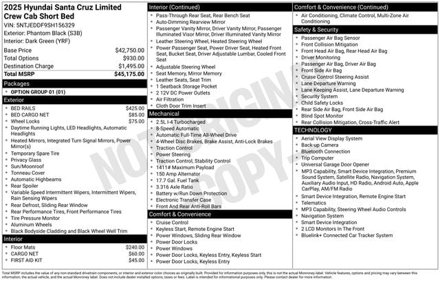 hyundai santa cruz 2025 5NTJEDDF9SH156329 image hyundai santa cruz 2025 5NTJEDDF9SH156329 image